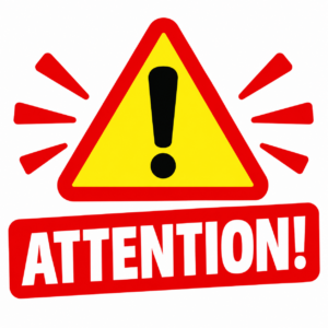 Warning Triangle with Attention and and exclamation mark